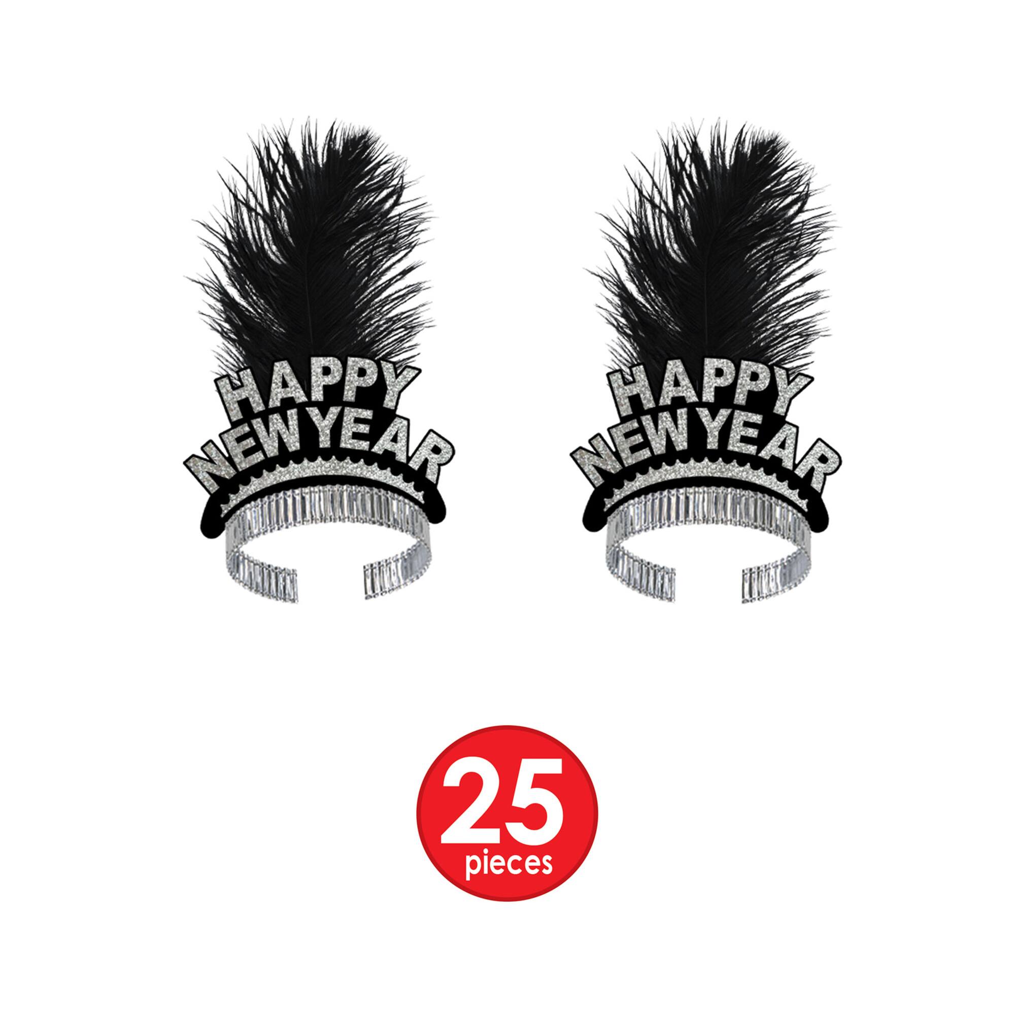 Beistle Black & Silver New Year Diamond Party Favor Kit for 50